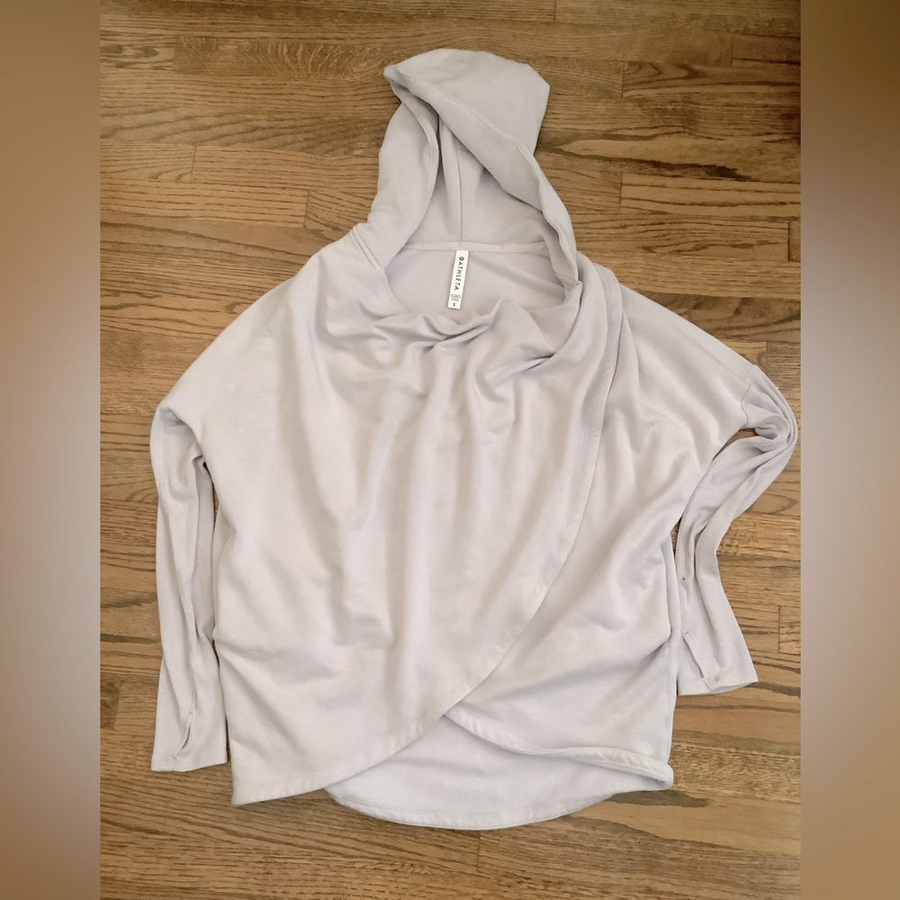 Athleta Purana Wrap Hooded Sweatshirt, size M.